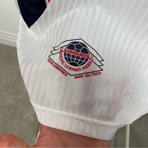 Original Umbro England Football Shirt 1998 Home Rare White Large - Picture 11 of 16